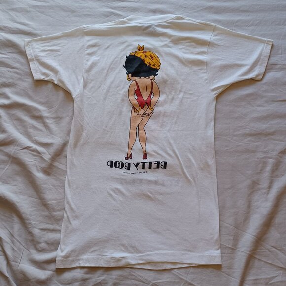 1984 Sneakers King Features Betty Boop Double-Sided White T-Shirt Adult M - Picture 2 of 13